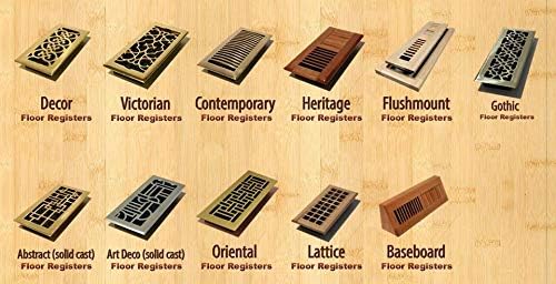Decor Grates AJH614-A Oriental Floor Register, 6x14 Inches, Antique Brass Finish - Image 3
