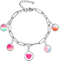 Charm Bracelet Box Set, 5 Interchangeable Charms and 1 Charm Bracelet