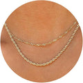 CHESKY Layered Necklaces for Women, 14K Gold Plated Chain Necklace Women Trendy Cuban Link Paperclip Chain Toggle Clasp Necklace Fashion Chunky Jewelry for Women