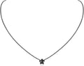 ChicSilver Personalized 925 Sterling Silver Dainty Small Heart/Star/Moon/Dot/Triangle Pendant Necklace for Women, Silver/Gold/Rose Gold/Black (with Gift Box)