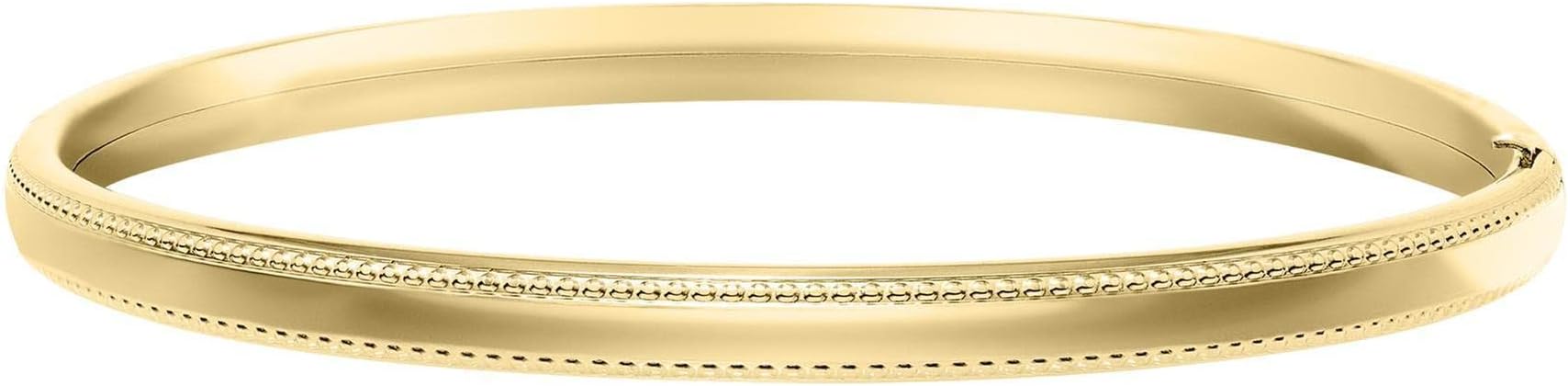 Reeds Beaded Edge Gold Filled Bangle Bracelet | 5mm
