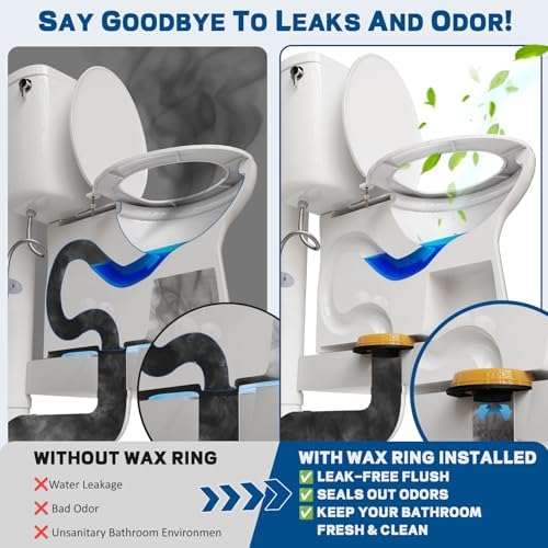 NEEXAN Toilet Wax Ring Kit, Extra-Thick, 3 and 4 Inch Pipes, 1 Pack - Image 6