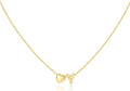 M MOOHAM Valentines Gifts for Kids Her - Heart Initial Necklaces for Women Girls 14K Gold Plated Tiny Heart Necklace Jewelry for Kids Personalized Birthday Gifts for Teen Girls Trendy