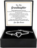 To My Granddaughter - Infinity Heart Bracelet Gift with Meaningful Card, Granddaughter Gifts from Grandma & Grandpa, Elegant Silver Jewelry for Birthday, Graduation, Christmas.