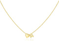M MOOHAM Valentines Gifts for Kids Her - Heart Initial Necklaces for Women Girls 14K Gold Plated Tiny Heart Necklace Jewelry for Kids Personalized Birthday Gifts for Teen Girls Trendy