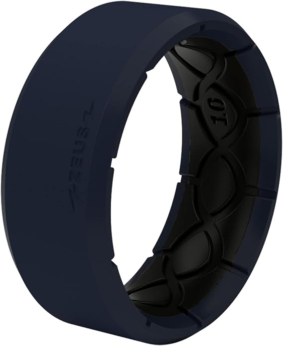 Groove Life Zeus Anti Stretch Silicone Ring Breathable Silicone Rings for Him and Her, Unique Design, Comfort Fit Ring