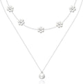 Zeffy Gold Pearl Necklace for Women, Dainty 14K Gold/Silve Plated Layered Pearl Choker Pearl Earrings Pearl Bracelets Wedding Trendy Gold Jewelry Set for Women Gifts