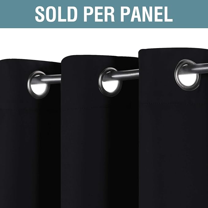 H.VERSAILTEX Blackout Curtains for Bedroom Black Out Curtains 90 inch Thermal - Image 2