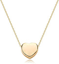 Tiny Gold Initial Heart Necklace-14K Gold Plated Handmade Dainty Letter Heart Necklace for Women Necklace Jewelry