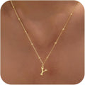 Valentines Gifts for Her Women - Initial Necklaces for Women Dainty 14k Gold Plated A-Z Letter Pendant Name Necklaces Cute Charm Choker Fashion Accessories Non Tarnish Trendy Jewelry Gift