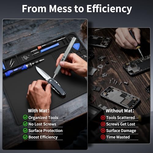 STREBITO Soldering Mat Silicone Work Mat, 932°F Heat Resistant 13.8"x9.9" - Image 2