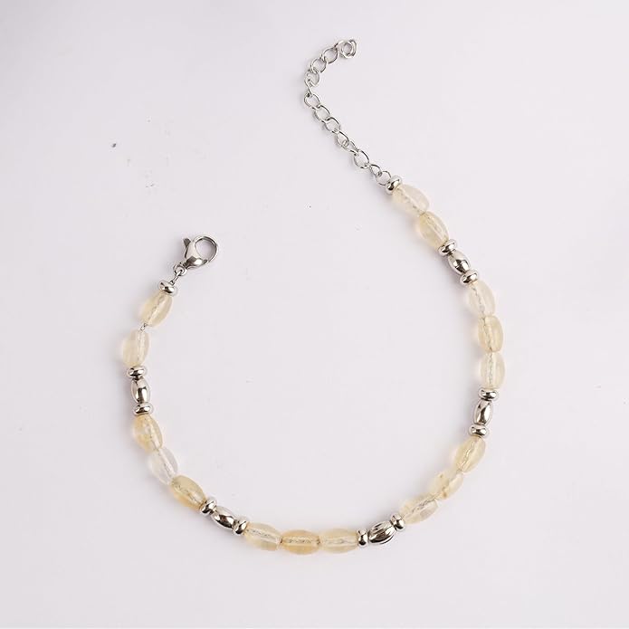 Natural Gem Stone Beaded Bracelets for Women Adjustable Stainless Steel Agate Lapis Tiger Eye Aventurine Rose Quartz