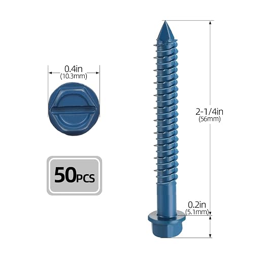 1/4" x 2-1/4" Concrete Screws, for Masonry, Brick or Stucco - Image 2