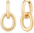 MYEARS Women Earrings Gold Huggie Hoop Dangle Drop 14K Gold Plated Small Simple Hypoallergenic Everyday Jewelry