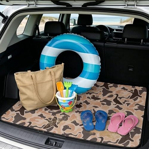 ELEQIN Duck Camouflage, Car Trunk Cargo Liner, Washable Auto Trunk Protective - Image 2