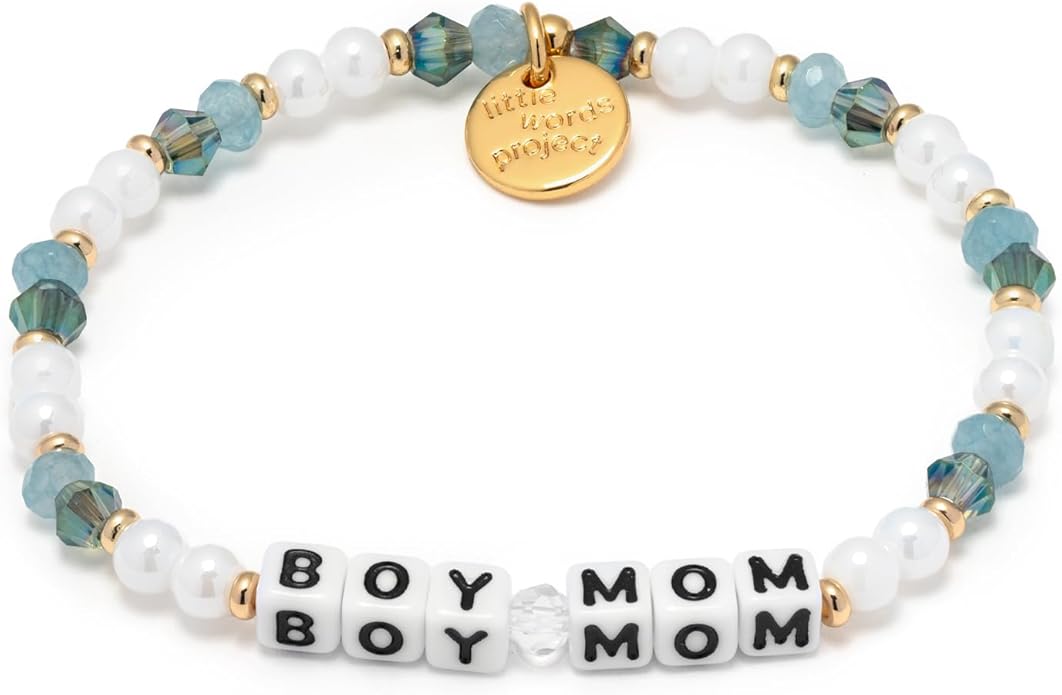 Little Words Project Mother's Day Gifts, The Original Word Bracelet, Made with Colorful Beads and Plated Brass Hardware, Handcrafted Design & Positive Message