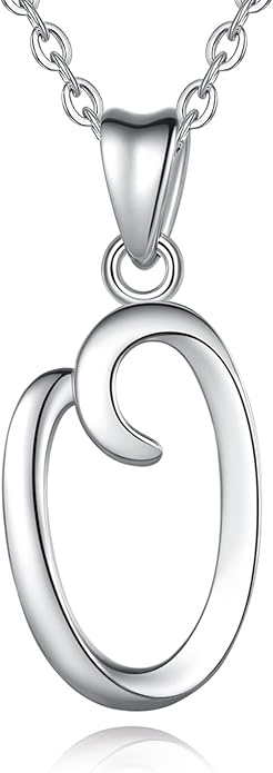 EUDORA Sterling Silver Initial Necklaces for Women, Classic 26 Letter Neckless Gifts for Girls, Sister, Mother Daughter, 18 inch Chain