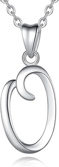 EUDORA Sterling Silver Initial Necklaces for Women, Classic 26 Letter Neckless Gifts for Girls, Sister, Mother Daughter, 18 inch Chain