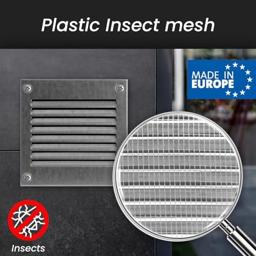 Repa Market Air Vent Cover 20x4 Inch Galvanized Steel Louvered Grill Cover - Image 4