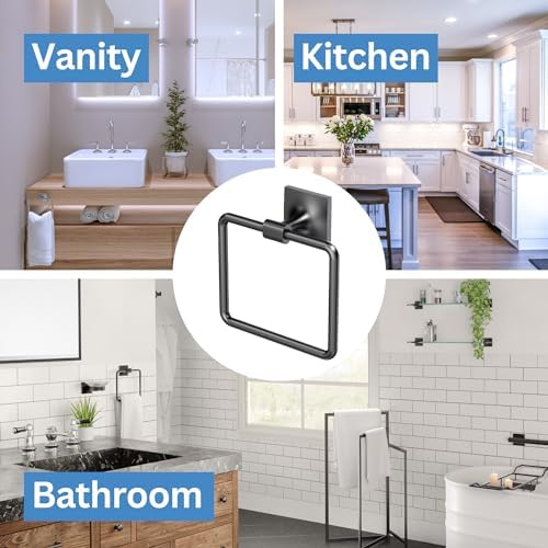 Gatco 5582MX Waterline Towel Ring | Modern Hand Towel Holder - Image 3