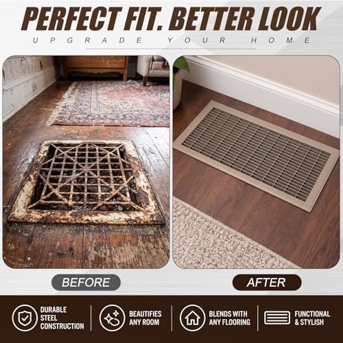 1 Pack 30" x 8" Floor Register Covers, Heavy Duty Steel Walk-on Return Air - Image 5