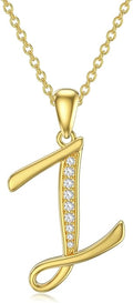 14k Gold Initial Necklace for Women, Solid Gold Moissanite Letter Pendant Necklaces Jewelry for Her Birthday Valentines Day Gifts for Mom Wife Christmas Gifts for Girlfriend Sister