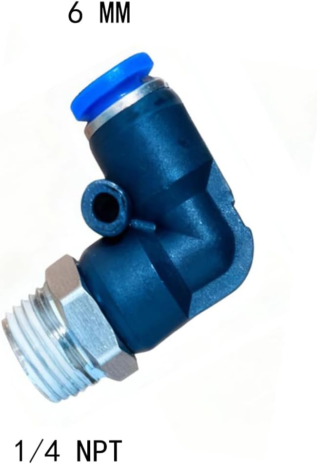 5Pcs 6mm Tube OD x 1/4 NPT Male Elbow Thread 90 Push to Connect Fittings - Image 2