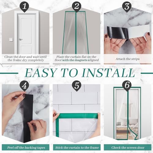 Amylove Zipper 48 x 87 Inch Dust Barrier Door Kit, 4 x 7.25 ft - Image 4