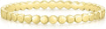 Mameloly 1.5mm 14K Gold Plated Wedding Bands for Women Dainty Stackable Thin Dot Ring Statement Ring Size 3-12
