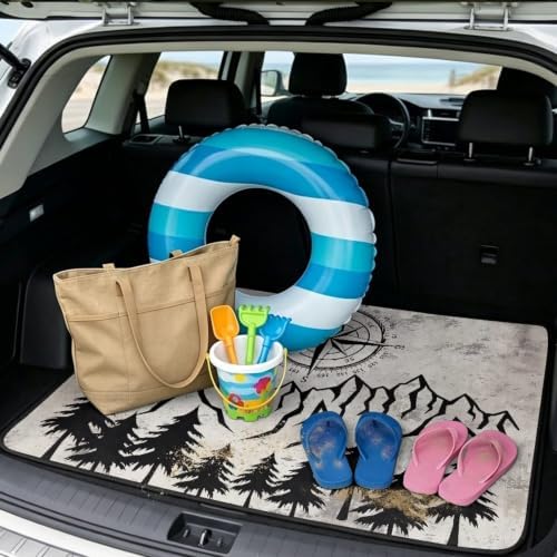 ELEQIN Car Cargo Liner Non Slip Backing Cargo Mat Rear Trunk Liner Mountain - Image 2