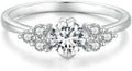 S925 Sterling Silver Women's Engagement Rings,Chic Diamond Ring for Women, 1.26 ct Heart Cut VVS1 D-Color, Great for Mother's Day