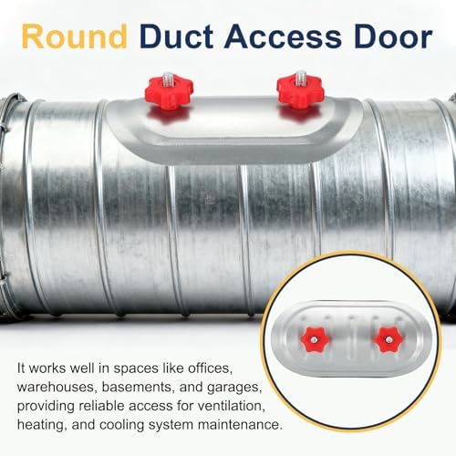 PATIKIL 7" Round Duct Access Door, Duct Maintenance Access Door Galvanized - Image 6