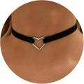 Fesciory Black Necklaces for Women, Adjustable Layered Velvet Leather Lace Collar Necklace, Goth Jewelry Gifts.
