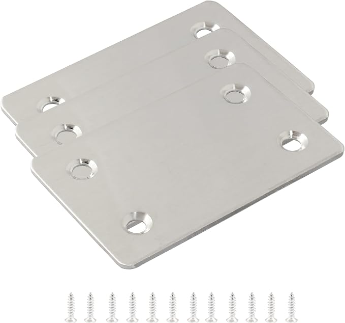 Bonsicoky 16 Pcs Flat Straight Brace Brackets, 2.4" x 1.5", Shelf Support - Image 5