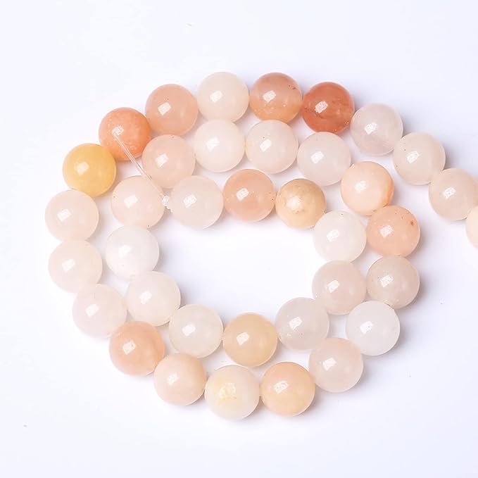 32PCS 12mm Natural Pink Aventurine Gemstone Beads Round Loose Spacer Stone Beads for Jewelry Making DIY Bracelet Necklace Materials 15"
