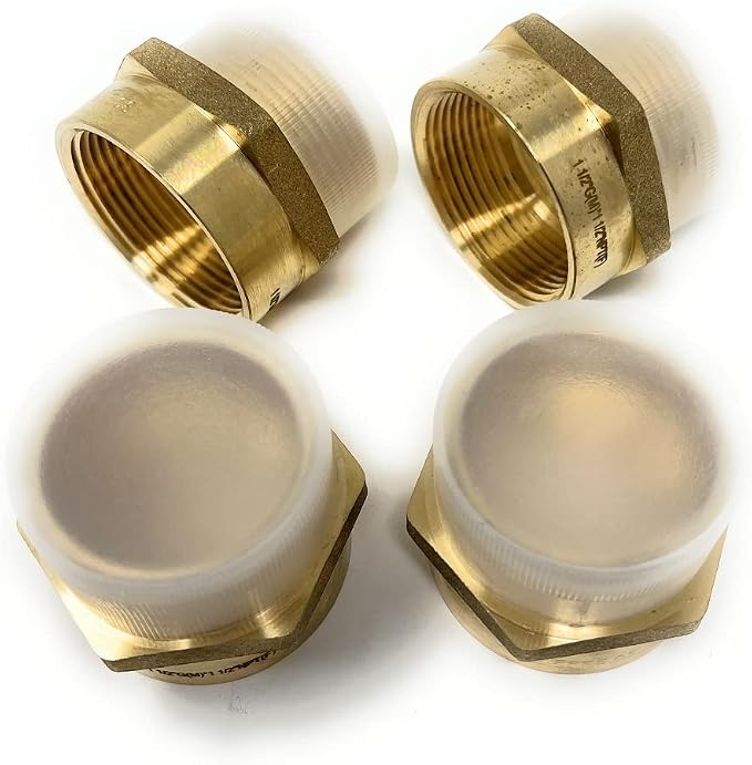 Cascada Lead-Free Brass Adapter, G Thread British BSPP Male to NPT Female |) by CascadaShowers