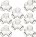 1Inch Tee PVC Fitting 4 Way Elbow Connector, Furniture Grade 90 Degree Elbow by ANPTGHT