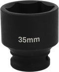 1/2" Drive 35mm Deep Impact Socket, 6 Point Chrome Molybdenum Steel Heavy Duty by YTkavq