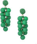 Acrylic ball Beads Dangle Earrings for Women,Colorful Statement Earring Cute Candy Colored Drop Dangle Geometric Jewelry Earrings For Gift Party