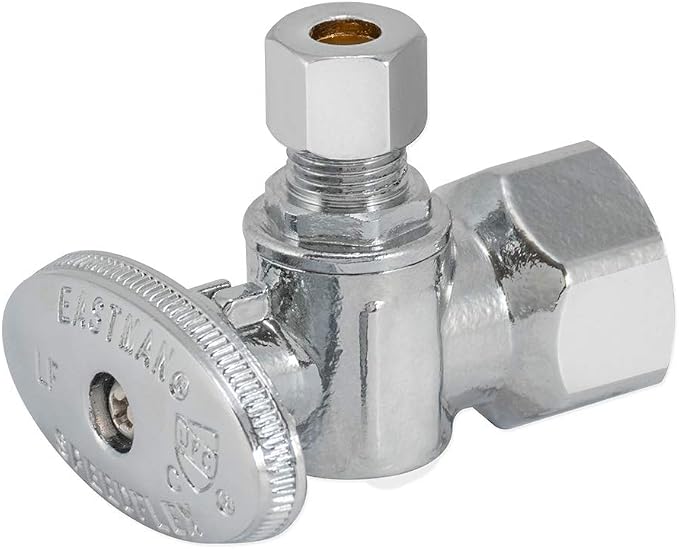Eastman 1/2 inch FIP x 1/4 inch OD Compression Quarter Turn Angle Stop Valve - Image 2