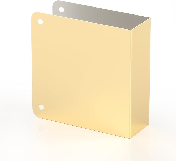Door Knob Reinforcement Plate, Polished Gold, Fits 1-3/8" Doors, Door Lock and - Image 3