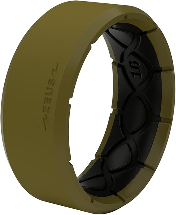 Groove Life Zeus Anti Stretch Silicone Ring Breathable Silicone Rings for Him and Her, Unique Design, Comfort Fit Ring