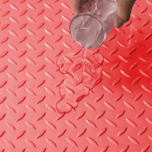 Industrial PVC Diamond-Plate Surface Matting, 4FT×9.8FT Anti-Slip Floor Mat Roll - Image 4