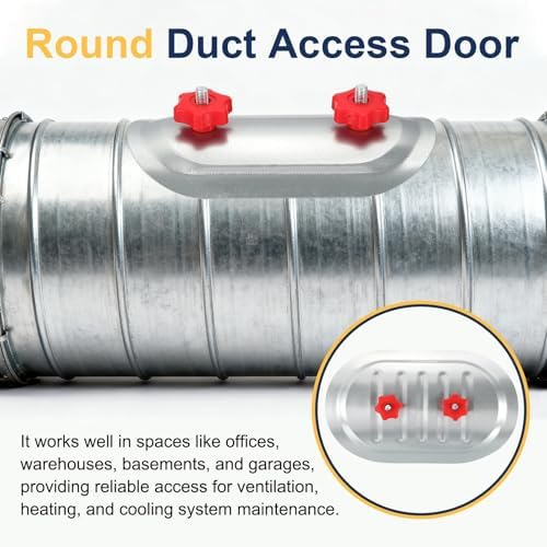 PATIKIL 2Pcs 12" Round Duct Access Door, Duct Maintenance Access Door - Image 6
