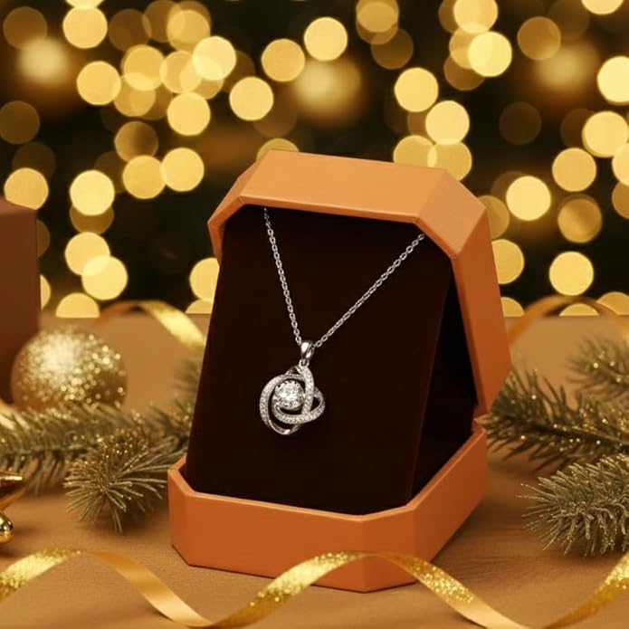 ARINZA Moissanite Necklace for Women, 1 Ct 925 Sterling Silver Dancing Diamond Pendant, 18+2 Inch Chain, Valentine’s Day Christmas Gift for Her, Wife, Mom, Anniversary, Birthday