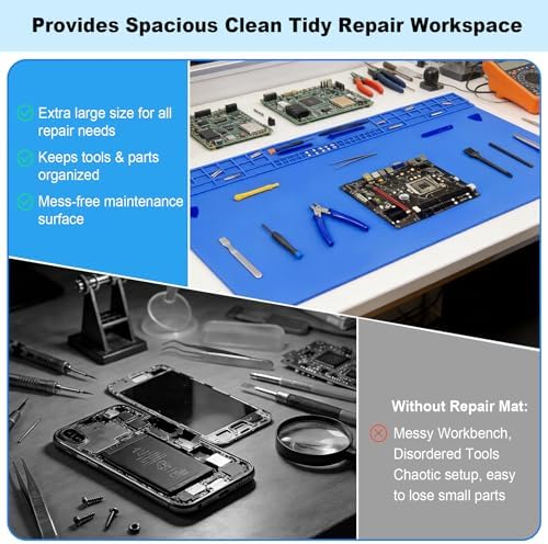 32.3" x 16.6" Premium Silicone Soldering Mat, 932°F Heat Resistant Oversized - Image 5