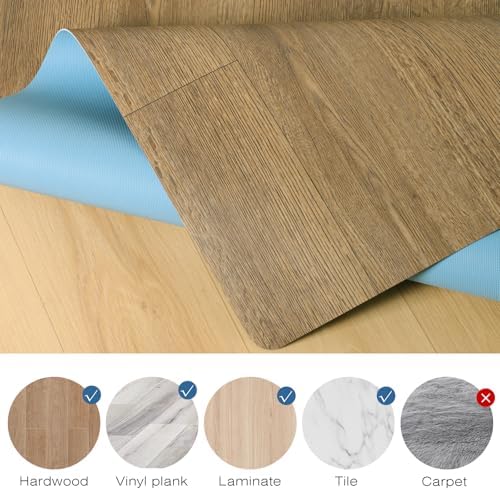 3' x 5' Wood Grain Vinyl Floor Mat Non-Slip, Easy Clean Vinyl Rug - Image 6