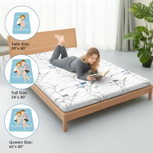SCHNAUZER HOME Japanese Futon Floor Mattress Queen 3.5" Thick Ink Wash - Image 6