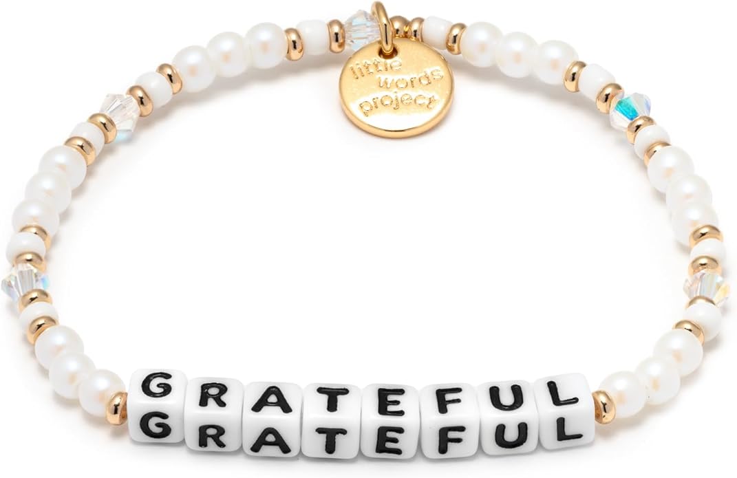 Little Words Project Mother's Day Gifts, The Original Word Bracelet, Made with Colorful Beads and Plated Brass Hardware, Handcrafted Design & Positive Message