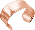 Dankadi Women 925 Sterling Silver Curved Bangle 30MM Wide Grooved Cuff Bangle Shiny Punk Open Bracelet Adjustable Plated 24k Gold/Rose Gold Jewelry Gift